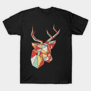 Retro Vintage Low Poly Deer T-Shirt